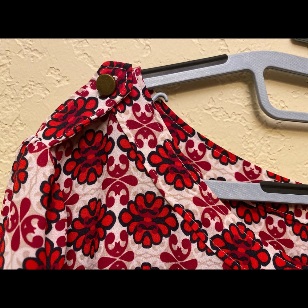 Loft Floral Tie Hem Blouse XXL - Picture 4 of 8